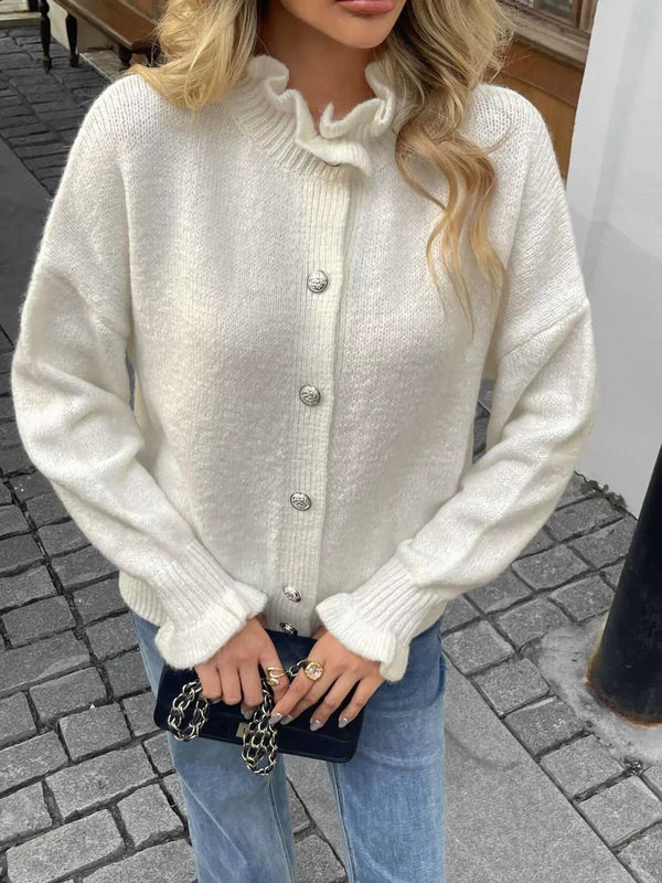 Button-Down Long Sleeve Cardigan 100100674663235 69 Women's Sweaters and Knitwear Jerry's Apparel 
