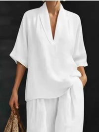 Full Size Half Sleeve Top and Wide Leg Pants Set Plus Size 100100468706321 46 Affordable Fashion Under $100 Jerry's Apparel 