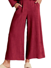 Full Size Ruffled Hem Long Sleeve Top and Pants Set Plus Size 100100344916700 44 Affordable Fashion Under $100 Jerry's Apparel 