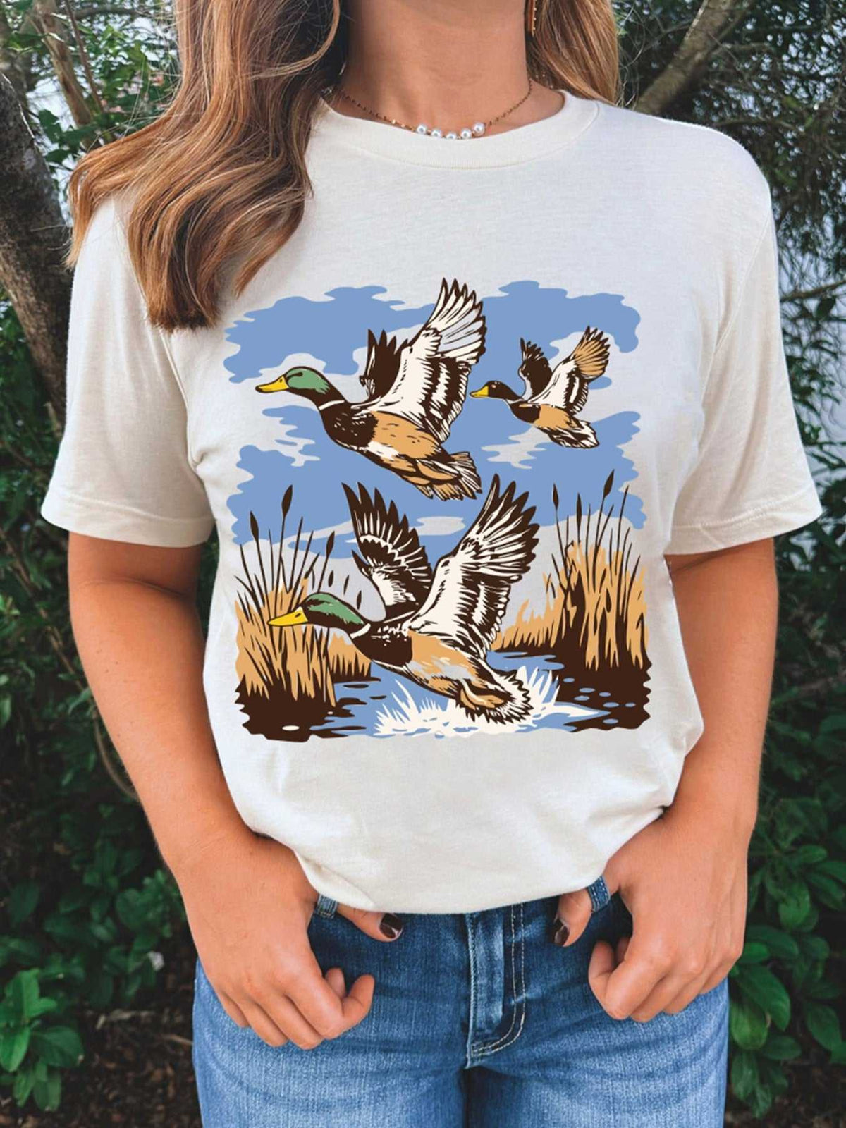 Wild Duck Graphic Round Neck Tee 100100063597400 30 Affordable Fashion Under $100 Jerry's Apparel 