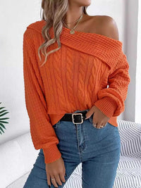 One Shoulder Cable Knit Sweater 101002219934825 38 Affordable Fashion Under $100 Jerry's Apparel 