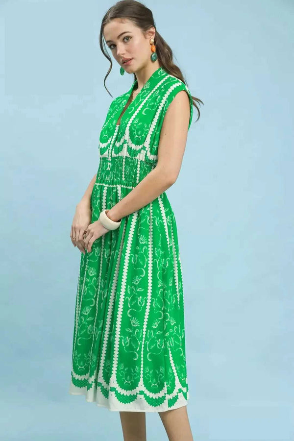 Umgee Sleeveless Smocked Midi Dress 100100099871201 62 Affordable Fashion Under $100 Jerry's Apparel 