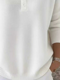 Full Size Button Detail Ribbed Knit Sweater Plus Size 101002670743081 41 Affordable Fashion Under $100 Jerry's Apparel 
