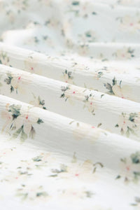 Floral Smocked Short Puff Sleeve Maxi Dress