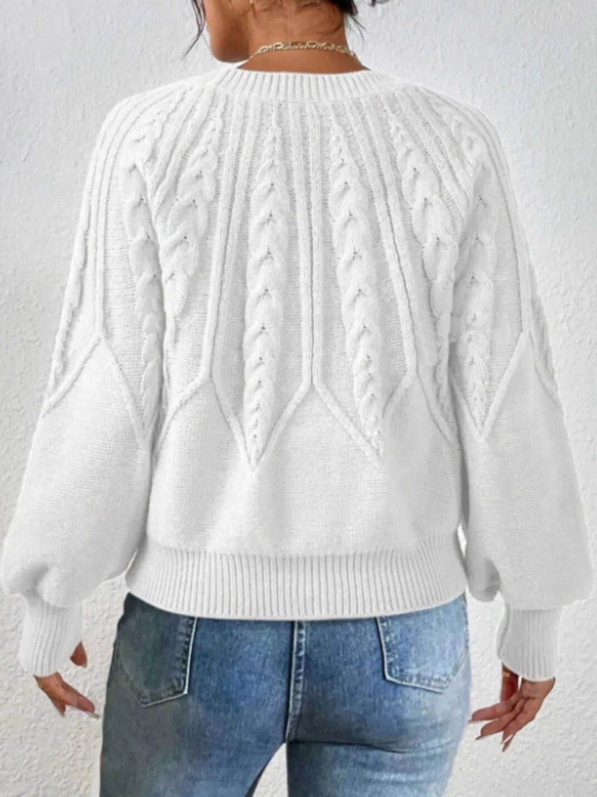 Cable Knit Long Sleeve Sweater 100100200217752 36 Affordable Fashion Under $100 Jerry's Apparel 