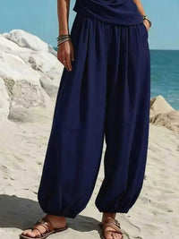 Full Size One-Shoulder Sleeveless Top and Harem Pants Set Plus Size 101001871659803 32 Affordable Fashion Under $100 Jerry's Apparel 