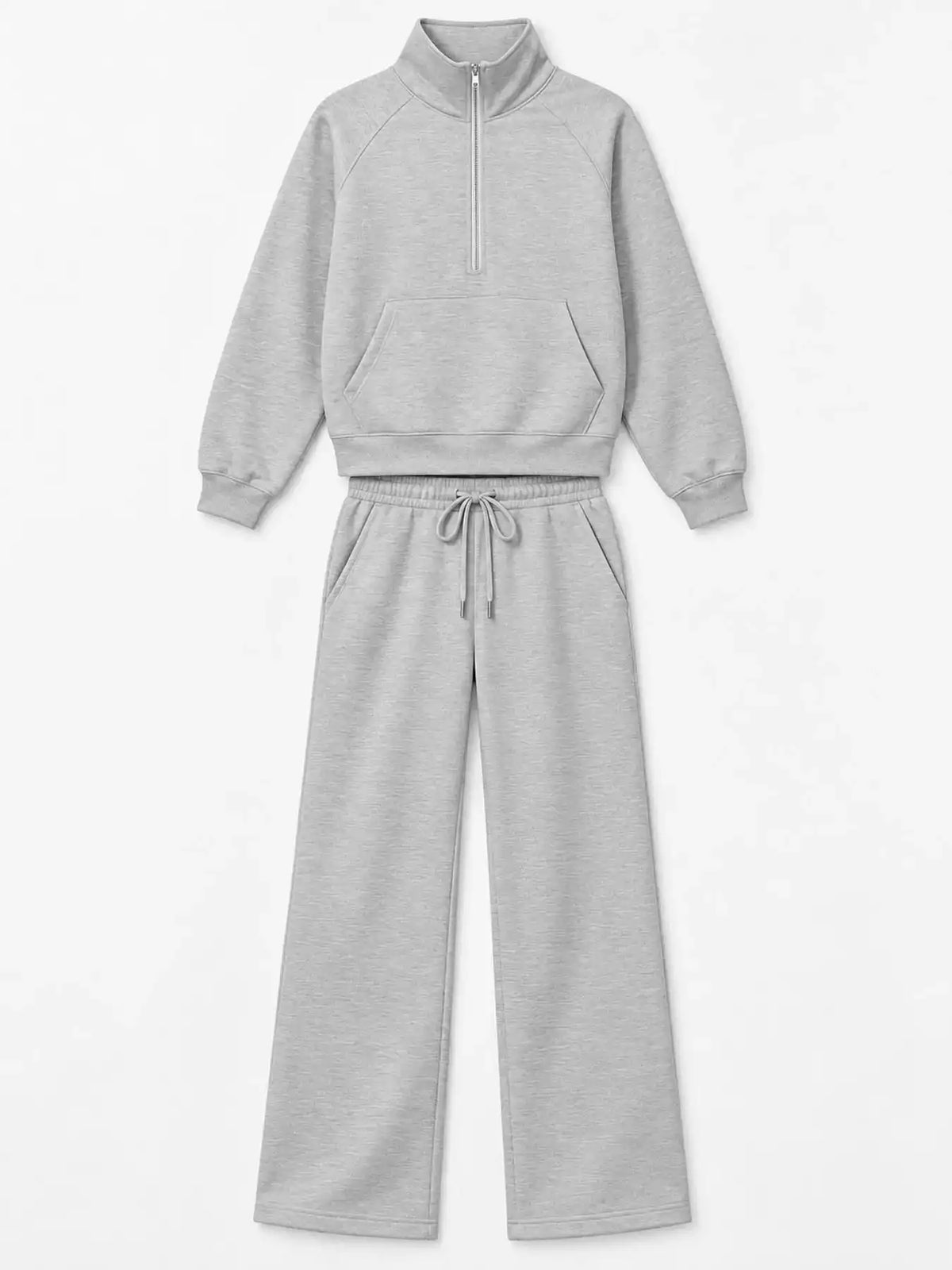 Half-Zip Sweatshirt and Wide-Leg Pants Set 101001840100593 40 Gifts for Her Jerry's Apparel 