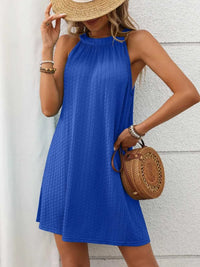 Textured Grecian Neck Mini Dress 100100516101866 24 Affordable Fashion Under $100 Jerry's Apparel 