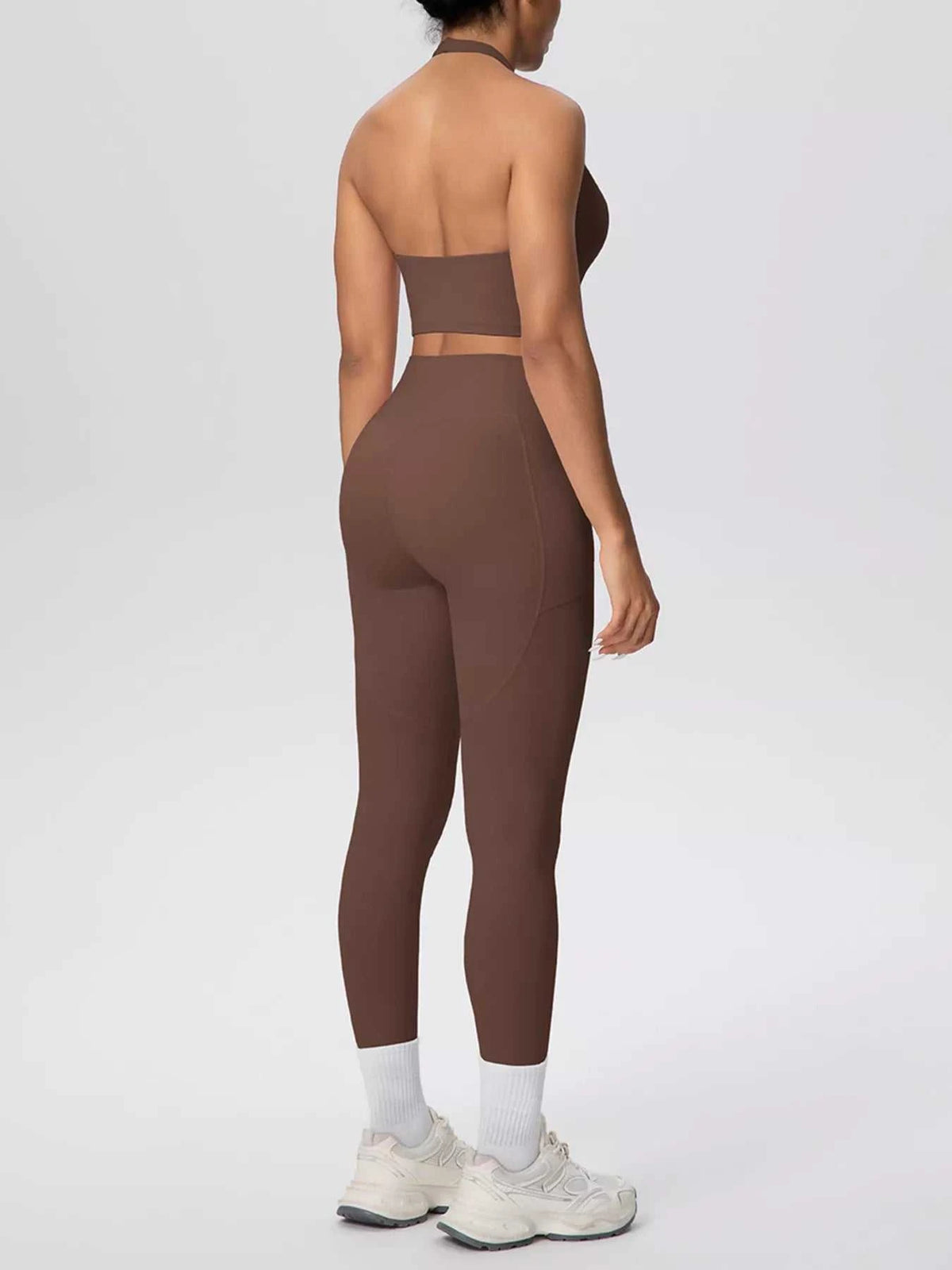 Halter Neck Crop Top and High-Waisted Leggings Active Set 101006684139191 85 Affordable Fashion Under $100 Jerry's Apparel 