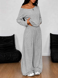 Full Size One-Shoulder Top and Drawstring Pants Set Plus Size 100100885816388 29 Affordable Fashion Under $100 Jerry's Apparel 