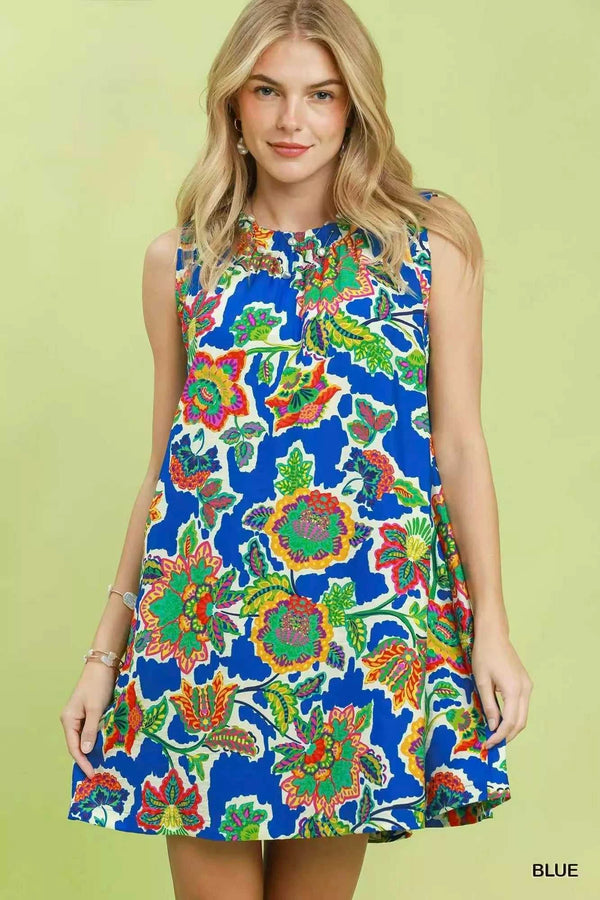 Umgee Abstract Print Sleeveless Shift Dress 100100357001591 53 Gifts for Her Jerry's Apparel 
