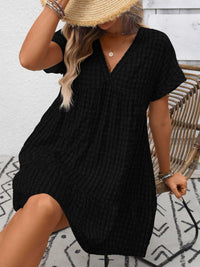 Plaid V-Neck Ruffle Hem Mini Dress 100100856082882 43 Affordable Fashion Under $100 Jerry's Apparel 