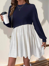 Two-Tone Dropped Shoulder Dress 100100598415938 49 Gifts for Her Jerry's Apparel 