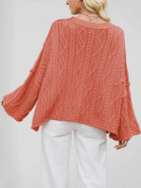 Cozy Cable Knit Drop Shoulder Oversize Sweater 100100624511651 49 Affordable Fashion Under $100 Jerry's Apparel 