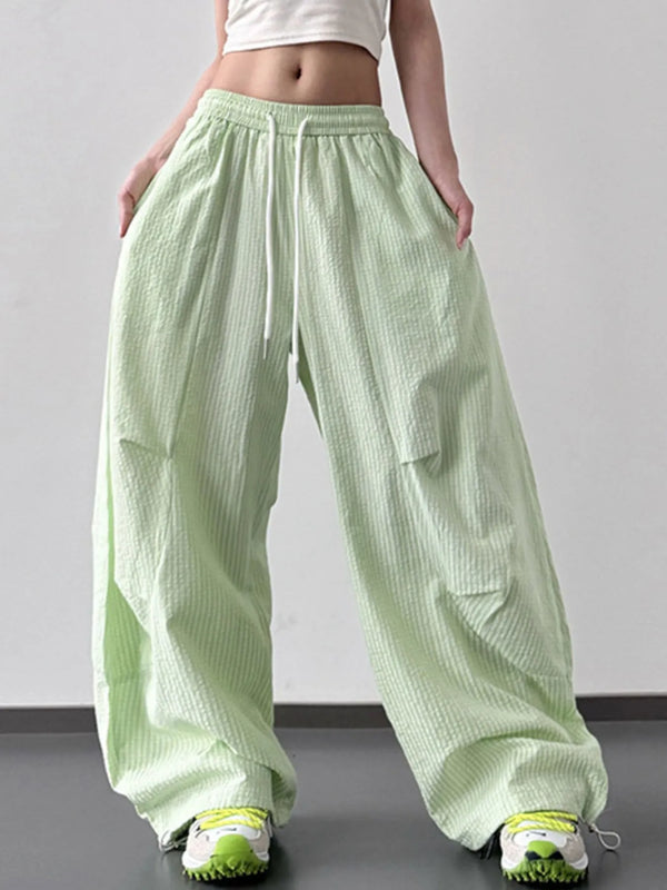 Drawstring Wide Leg Pants
