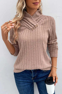 Perfee Ribbed Turtleneck Long Sleeve Sweater 100100056494347 27 Affordable Fashion Under $100 Jerry's Apparel 