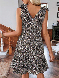 Floral Print Tie Strap Ruffle Hem Mini Dress 100100359163332 28 Affordable Fashion Under $100 Jerry's Apparel 