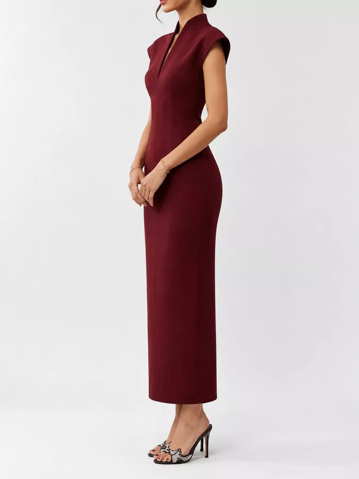 Slit Sleeveless Bodycon Midi Dress 101001165760167 45 Gifts for Her Jerry's Apparel 