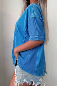 Mineral Wash Star Mesh Patchwork Oversize Tee 100100214366349 67 Affordable Fashion Under $100 Jerry's Apparel 