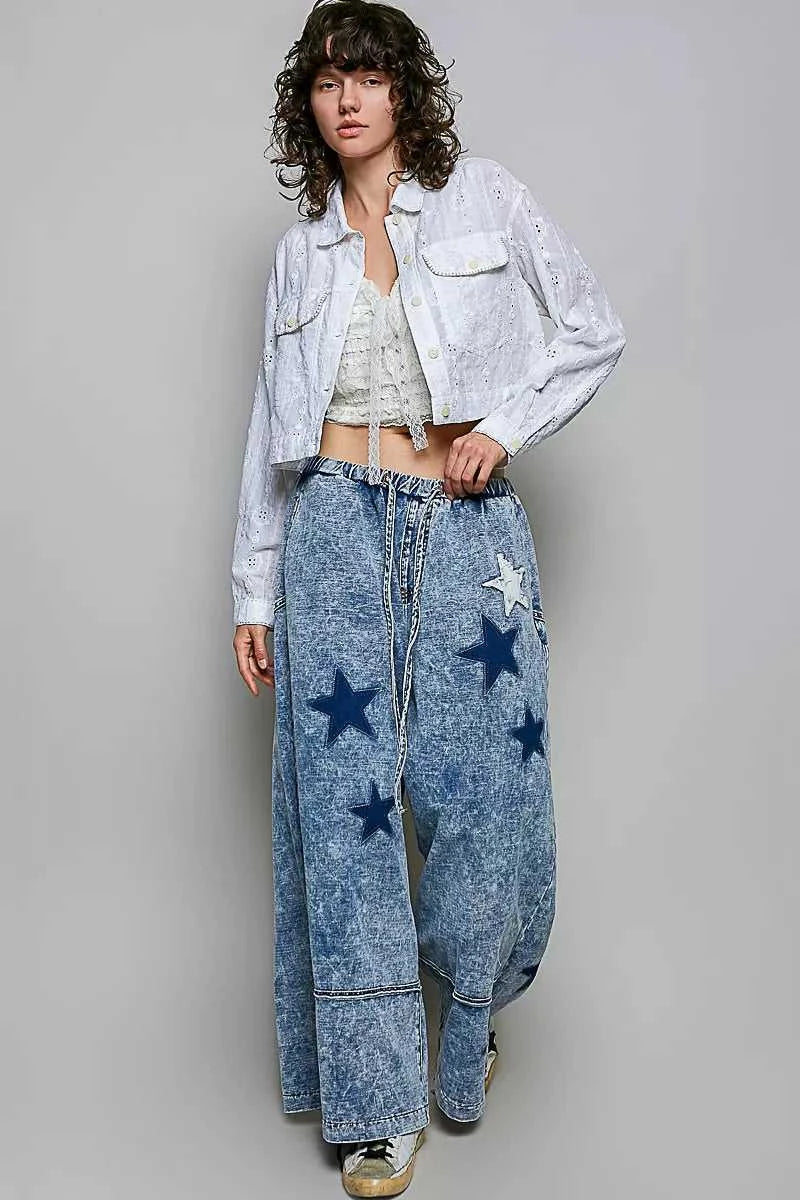 POL Eyelet Textured Cotton Cropped Button Front Jacket 100100580841554 66 Affordable Fashion Under $100 Jerry's Apparel 