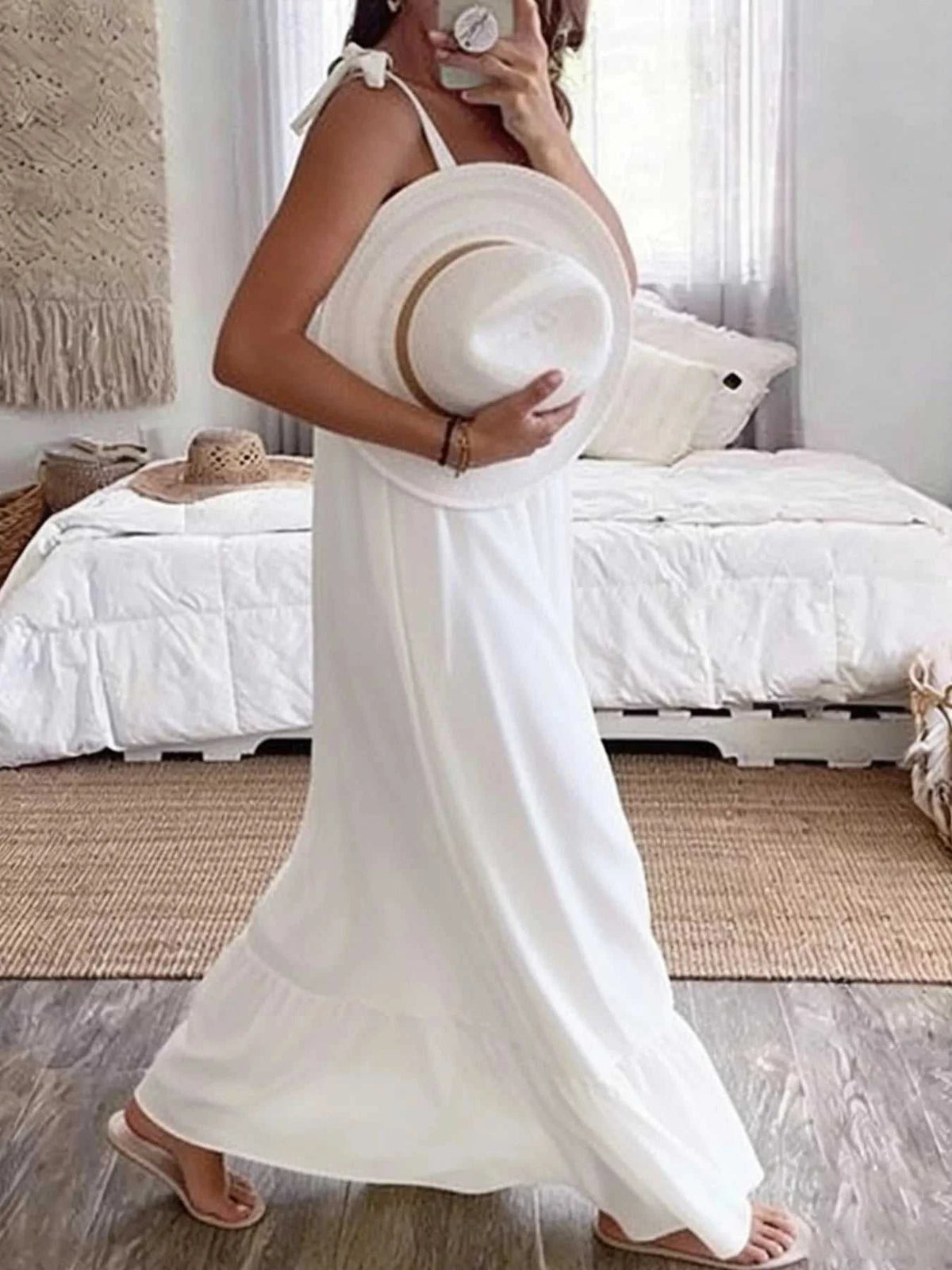 Sleeveless Tie Strap Flowy Maxi Dress 100100361101152 36 Affordable Fashion Under $100 Jerry's Apparel 