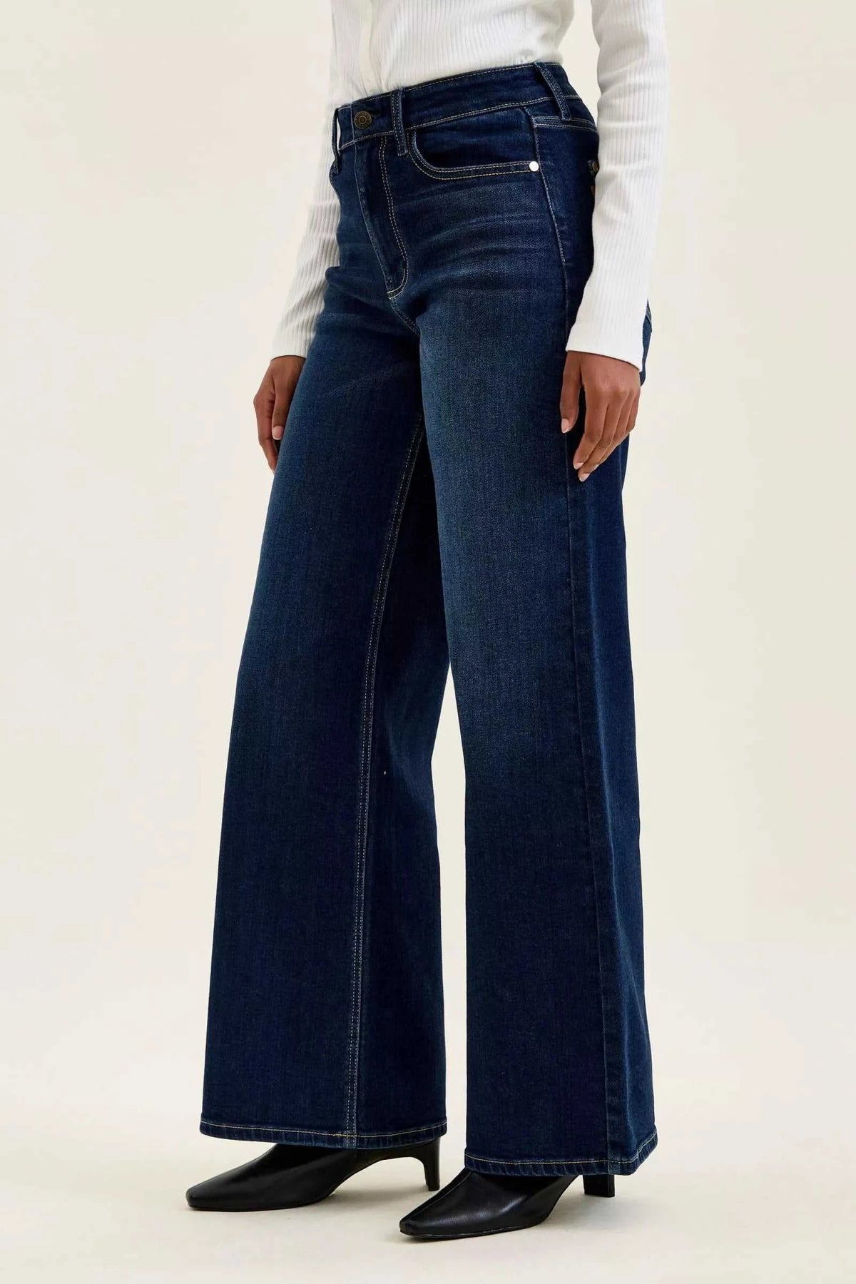 Judy Blue High-Waisted Wide-Leg Dark Wash Jeans 100100334461649 71 Affordable Fashion Under $100 Jerry's Apparel 