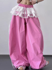 Drawstring Wide Leg Pants