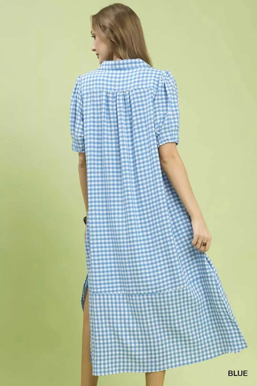 Umgee Gingham Midi Dress with Side Pockets 100100096041795 60 Affordable Fashion Under $100 Jerry's Apparel 