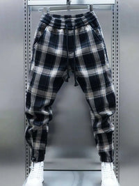 Men's Plus Size Plaid Drawstring Joggers 100400746661223 43 Affordable Fashion Under $100 Jerry's Apparel 