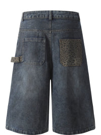 Men's Wide Leg Denim Shorts