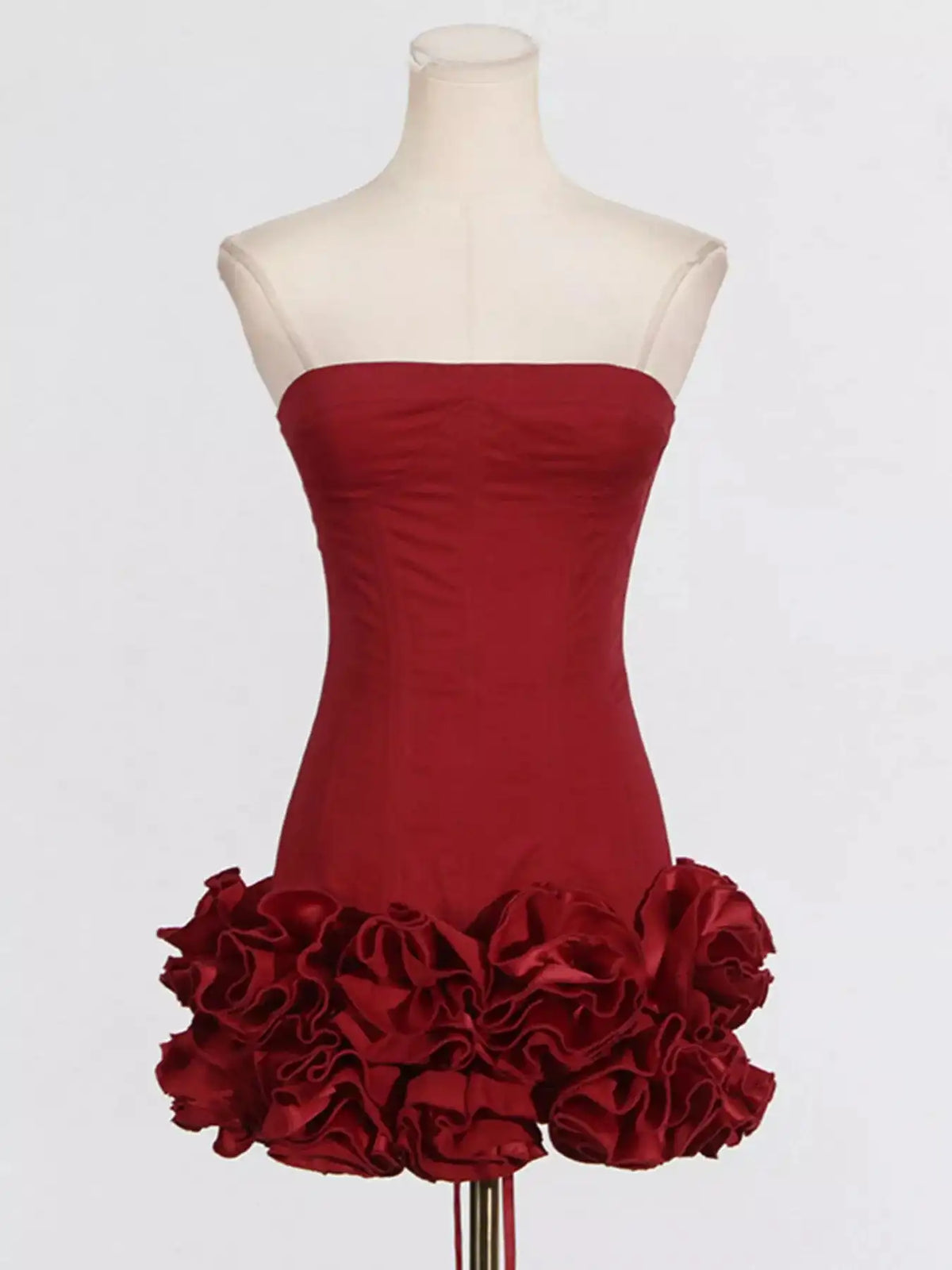 Ruffled Hem Tube Mini Dress 100100145318717 291 Women's Dress Gifts for Her Jerry's Apparel 