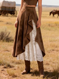 Lace Ruffled Midi Skirt 100100906549484 48 Affordable Fashion Under $100 Jerry's Apparel 