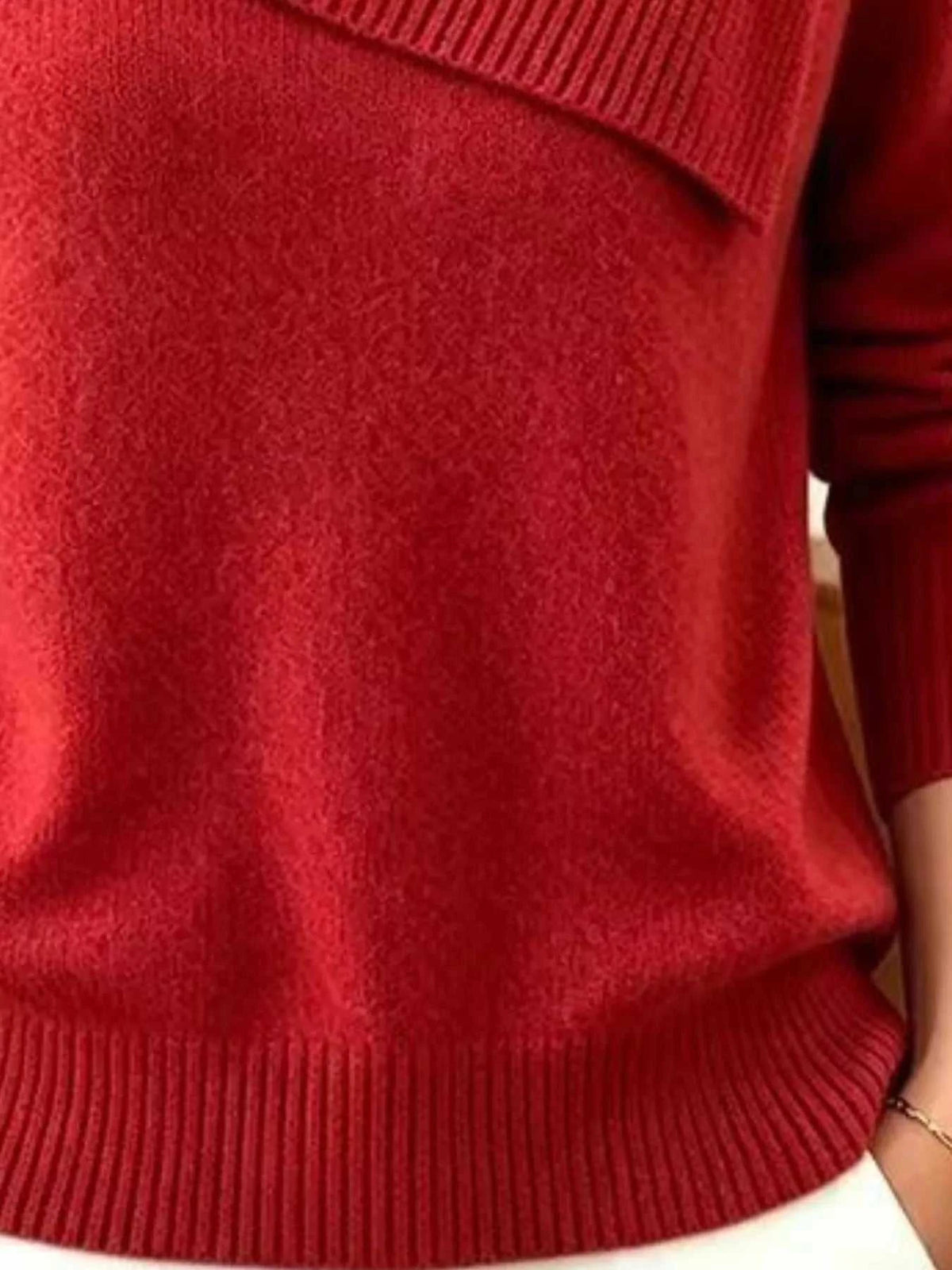 Full Size Asymmetric Ribbed Collar Sweater Plus Size 101002369014194 47 Affordable Fashion Under $100 Jerry's Apparel 