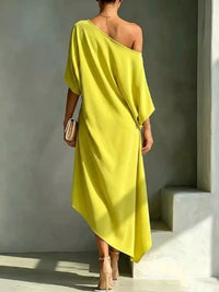 Full Size One-Shoulder Asymmetric Hem Midi Dress Plus Size 101001732260581 53 Gifts for Her Jerry's Apparel 