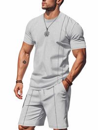 Men's Full Size Round Neck Short Sleeve Top and Shorts Set Plus Size 100400175201251 33 Affordable Fashion Under $100 Jerry's Apparel 