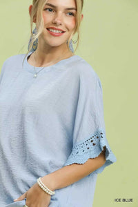 Umgee Crochet Trim Flutter Sleeve Top 100100967751325 49 Affordable Fashion Under $100 Jerry's Apparel 