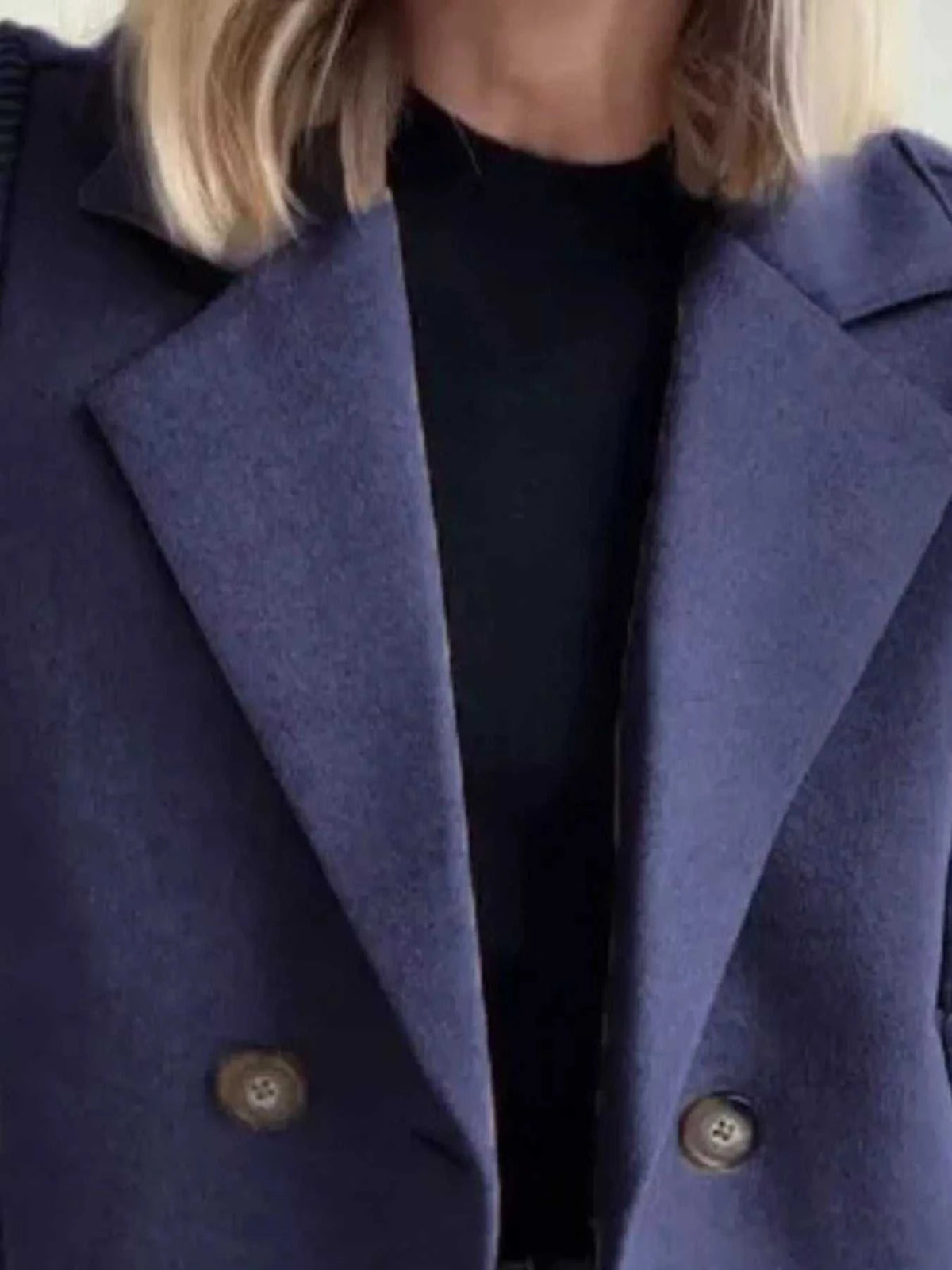 Full Size Knitted Sleeve Wool Blend Double-Breasted Blazer Plus Size 100100695520527 42 Affordable Fashion Under $100 Jerry's Apparel 