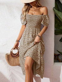 Floral Print Smocked Ruffle Sleeves Dress 100100039252836 42 Affordable Fashion Under $100 Jerry's Apparel 