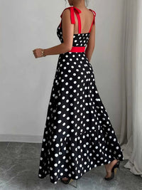 Polka Dot Tie Strap Maxi Dress 100100434641538 37 Gifts for Her Jerry's Apparel 