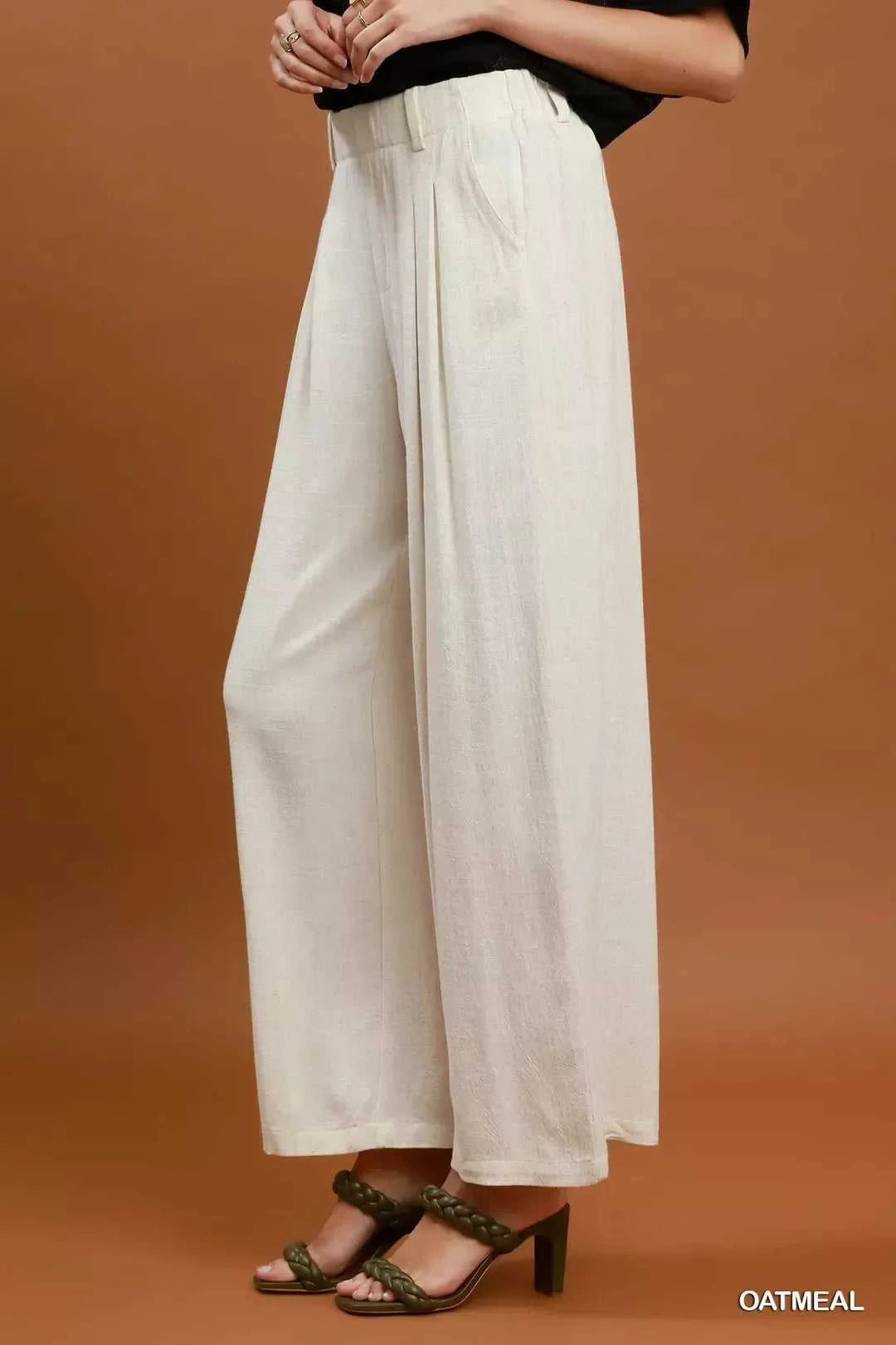 Umgee High Waist Linen Blend Wide Leg Trousers 100100678971704 49 Affordable Fashion Under $100 Jerry's Apparel 