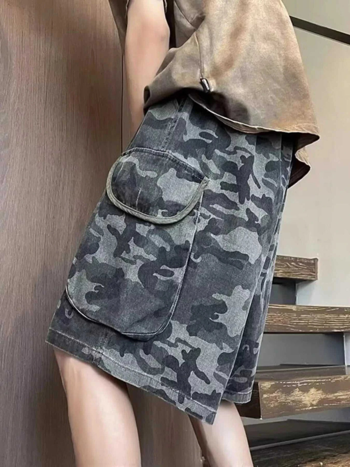 Men's Plus Size Casual Camouflage Cargo Shorts 100400704277176 37 Affordable Fashion Under $100 Jerry's Apparel 