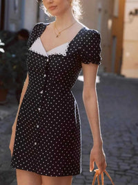 Polka Dot Puff Sleeve Mini Dress 100100739006180 69 Gifts for Her Jerry's Apparel 