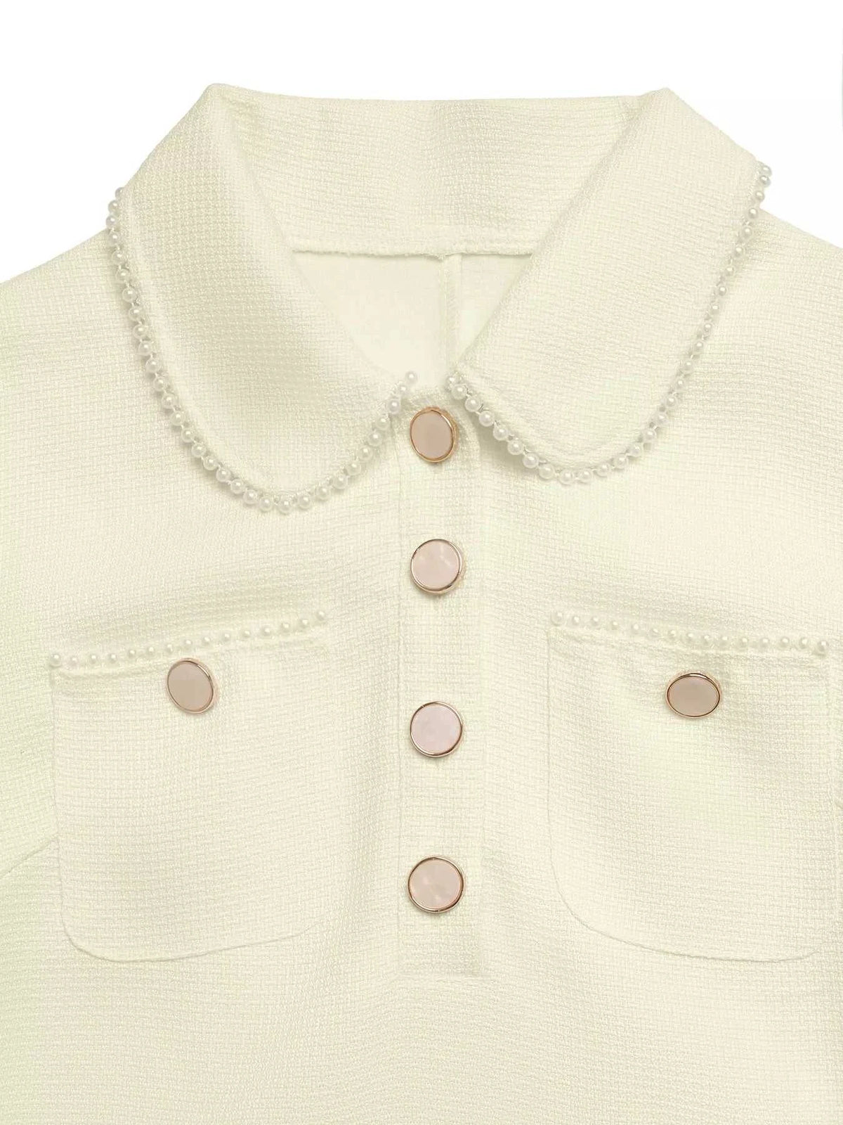 Peter Pan Collar Button-Front Tweed Mini Dress 101001415360845 64 Affordable Fashion Under $100 Jerry's Apparel 