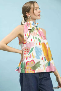 Umgee Multi-Color Floral Halter Neck Boho Top 100100588131058 47 Affordable Fashion Under $100 Jerry's Apparel 