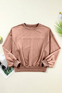 Round Neck Long Sleeve Sweatshirt