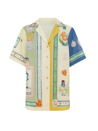 Printed Button Up Shirt and Pants Set