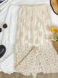 Lace Elastic Waist Midi Skirt 100100015303540 44 Affordable Fashion Under $100 Jerry's Apparel 