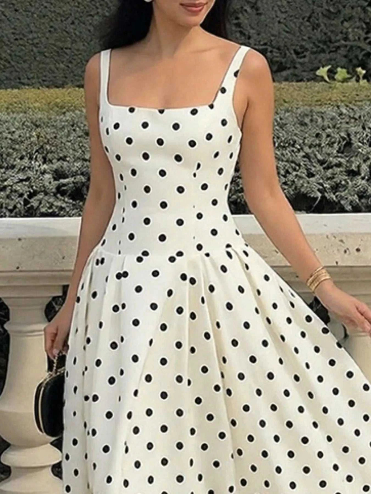 Polka Dot Square Neck Maxi Dress 100100023811948 41 Affordable Fashion Under $100 Jerry's Apparel 