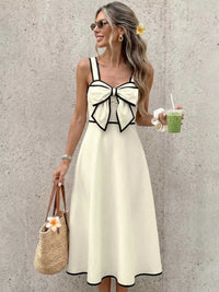 Bowknot Trim A-Line Midi Dress 100100205977372 45 Affordable Fashion Under $100 Jerry's Apparel 