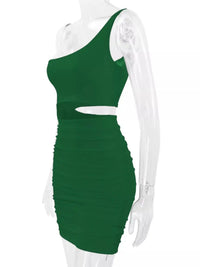 One-Shoulder Cutout Ruched Bodycon Mini Dress 101001098960768 27 Gifts for Her Jerry's Apparel 